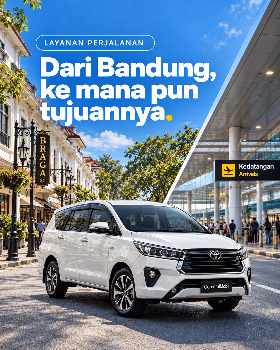 Layanan perjalanan CerentalMobil dari Bandung untuk wisata, bandara, dan perjalanan lainnya